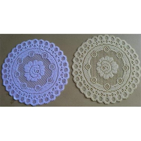 Tapestry Trading 652I1616 16 X 16 In. European Lace Doily; Ivory